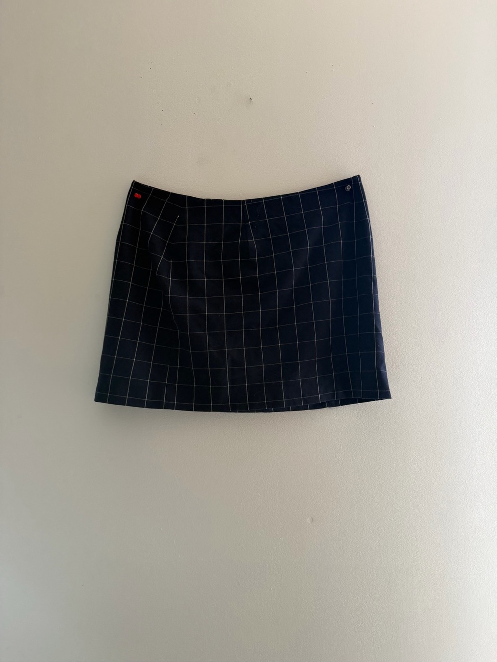 French Connection Navy Checkered Mini Skirt